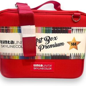 Tinta Unita Astuccio Maxi Art Box Premium 174 con colori e cancelleria (COLORE ROSSO)