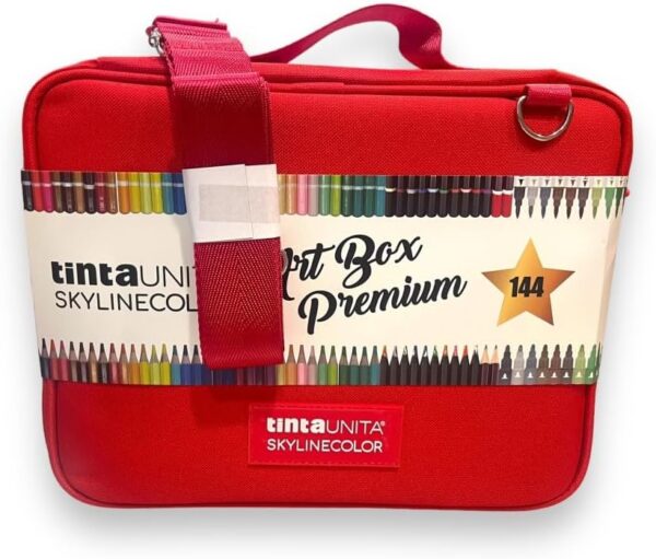 Tinta Unita Astuccio Maxi Art Box Premium 174 con colori e cancelleria (COLORE ROSSO)