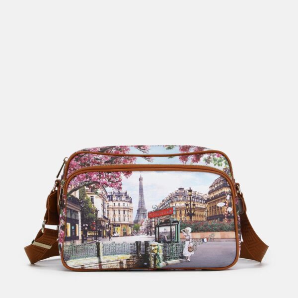 Ynot? Borsa a Tracolla Yes Bag Stampa Città Parigi - immagine 4