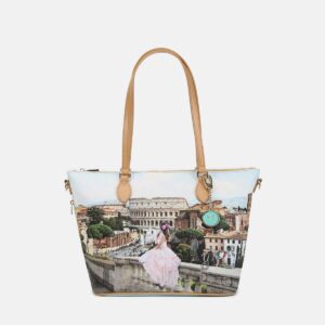 Ynot? Borsa Shopping Small Yes Bag Stampa Città