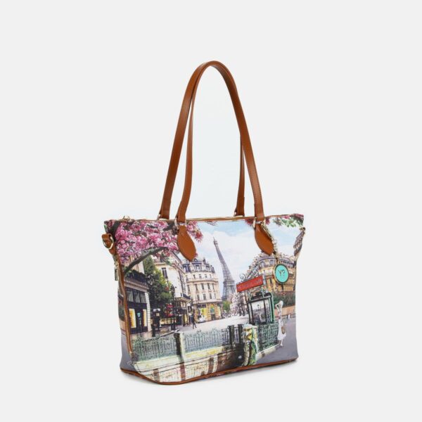 Ynot? Borsa Shopping Small Yes Bag Stampa Città - immagine 2